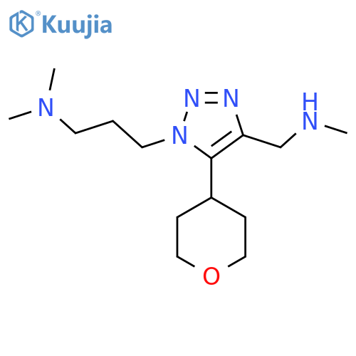 dimethyl(3-{4-(methylamino)methyl-5-(oxan-4-yl)-1H-1,2,3-triazol-1-yl}propyl)amine structure