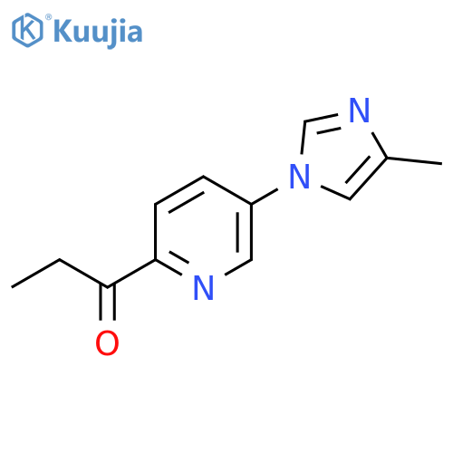 1-5-(4-methyl-1H-imidazol-1-yl)pyridin-2-ylpropan-1-one structure