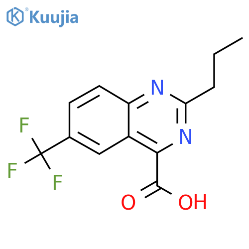 2-propyl-6-(trifluoromethyl)quinazoline-4-carboxylic acid structure
