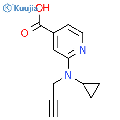 2-cyclopropyl(prop-2-yn-1-yl)aminopyridine-4-carboxylic acid structure