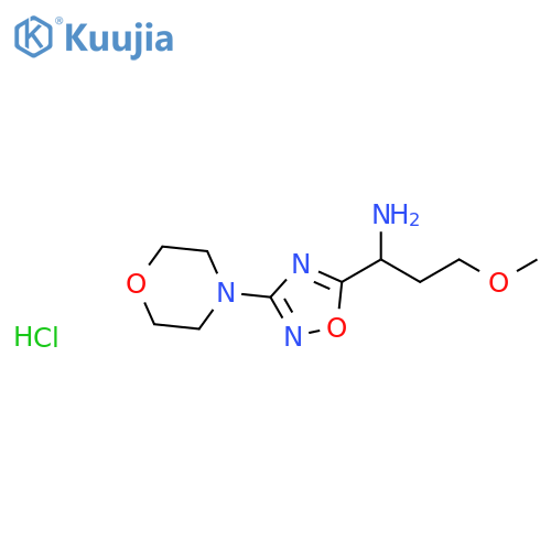 3-methoxy-1-3-(morpholin-4-yl)-1,2,4-oxadiazol-5-ylpropan-1-amine hydrochloride structure