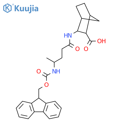 3-4-({(9H-fluoren-9-yl)methoxycarbonyl}amino)pentanamidobicyclo2.2.1heptane-2-carboxylic acid structure