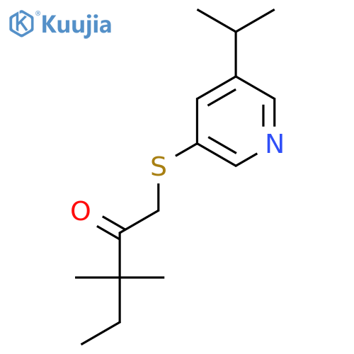 3,3-dimethyl-1-{5-(propan-2-yl)pyridin-3-ylsulfanyl}pentan-2-one structure