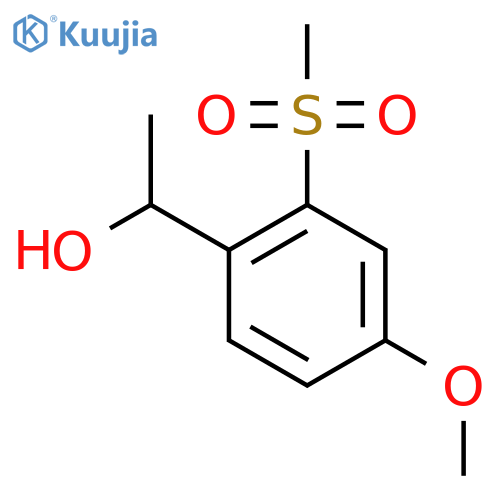 1-(2-methanesulfonyl-4-methoxyphenyl)ethan-1-ol structure