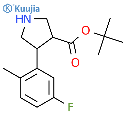 tert-butyl 4-(5-fluoro-2-methylphenyl)pyrrolidine-3-carboxylate structure