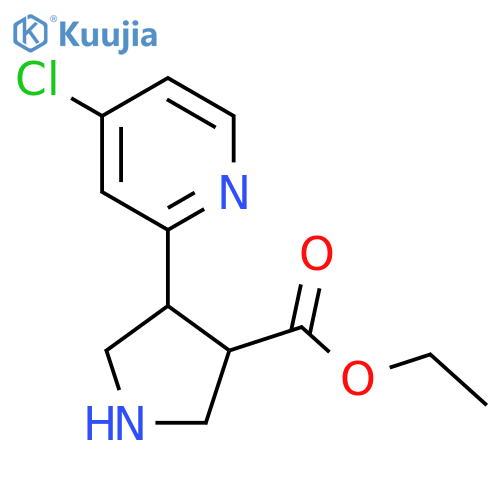 ethyl 4-(4-chloropyridin-2-yl)pyrrolidine-3-carboxylate structure