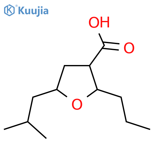 5-(2-methylpropyl)-2-propyloxolane-3-carboxylic acid structure