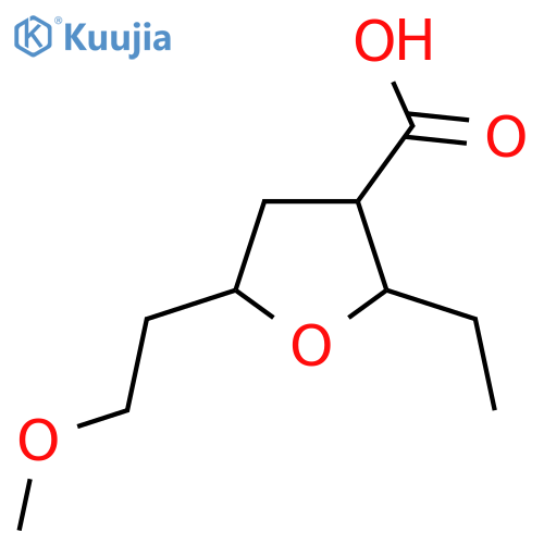 2-ethyl-5-(2-methoxyethyl)oxolane-3-carboxylic acid structure