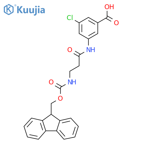 3-chloro-5-3-({(9H-fluoren-9-yl)methoxycarbonyl}amino)propanamidobenzoic acid structure
