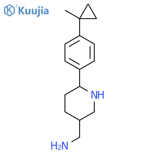 {6-4-(1-methylcyclopropyl)phenylpiperidin-3-yl}methanamine structure