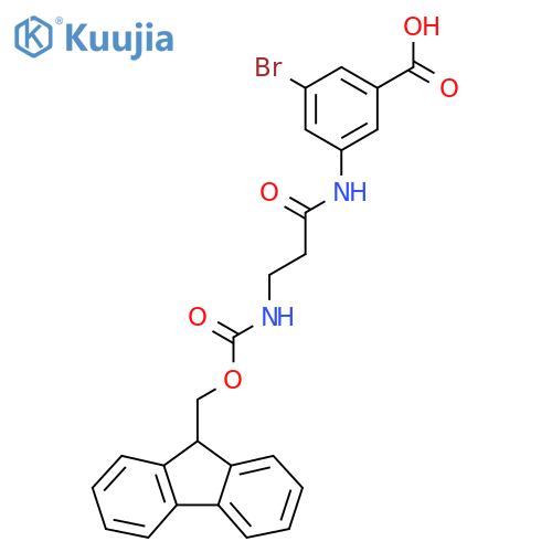 3-bromo-5-3-({(9H-fluoren-9-yl)methoxycarbonyl}amino)propanamidobenzoic acid structure