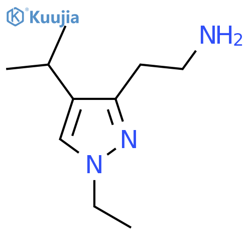 2-1-ethyl-4-(propan-2-yl)-1H-pyrazol-3-ylethan-1-amine structure
