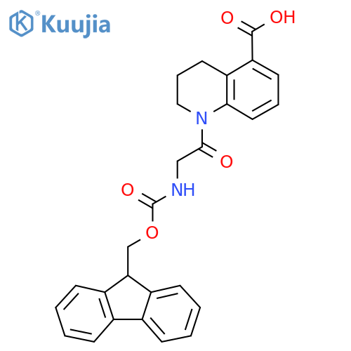 1-2-({(9H-fluoren-9-yl)methoxycarbonyl}amino)acetyl-1,2,3,4-tetrahydroquinoline-5-carboxylic acid structure