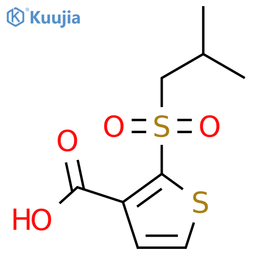 2-(2-methylpropanesulfonyl)thiophene-3-carboxylic acid structure