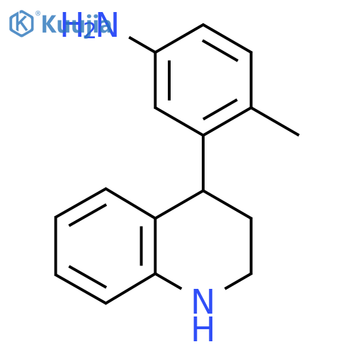 4-methyl-3-(1,2,3,4-tetrahydroquinolin-4-yl)aniline structure