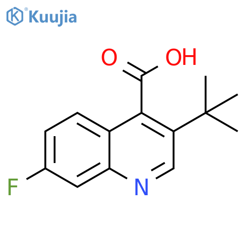 3-tert-butyl-7-fluoroquinoline-4-carboxylic acid structure