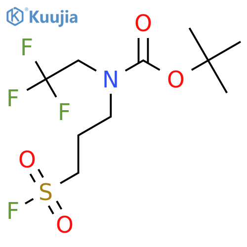 tert-butyl N-3-(fluorosulfonyl)propyl-N-(2,2,2-trifluoroethyl)carbamate structure