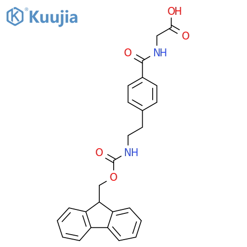 2-({4-2-({(9H-fluoren-9-yl)methoxycarbonyl}amino)ethylphenyl}formamido)acetic acid structure
