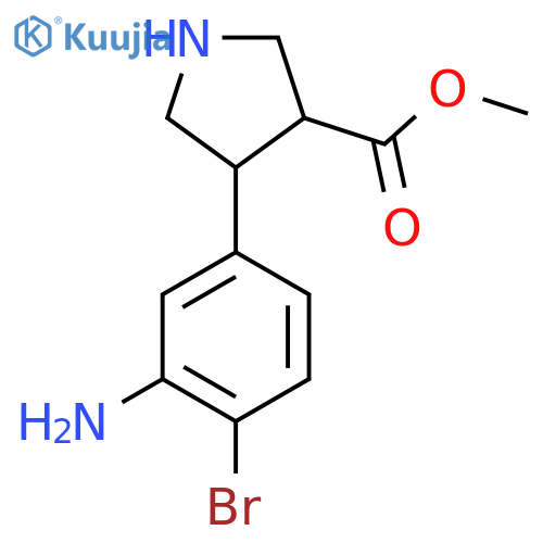 methyl 4-(3-amino-4-bromophenyl)pyrrolidine-3-carboxylate structure