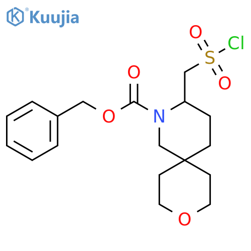 benzyl 3-(chlorosulfonyl)methyl-9-oxa-2-azaspiro5.5undecane-2-carboxylate structure