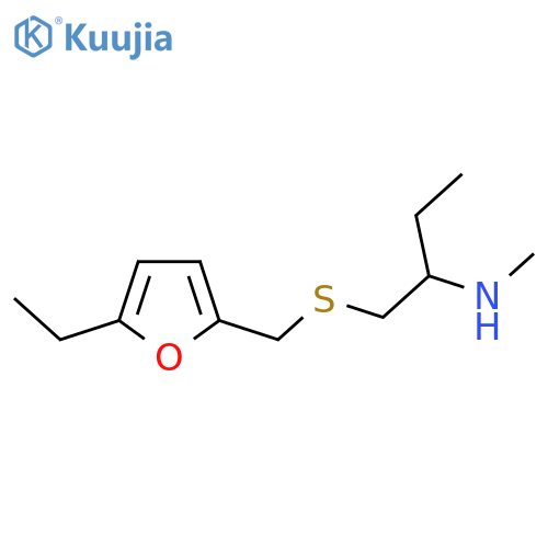 (1-{(5-ethylfuran-2-yl)methylsulfanyl}butan-2-yl)(methyl)amine structure