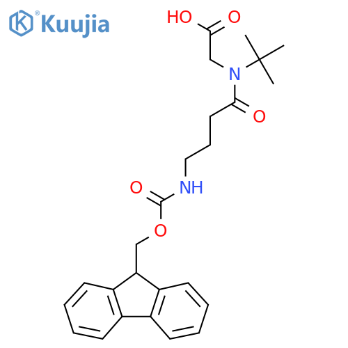 2-N-tert-butyl-4-({(9H-fluoren-9-yl)methoxycarbonyl}amino)butanamidoacetic acid structure