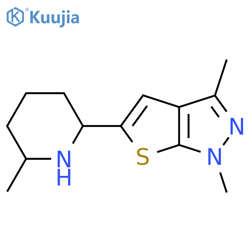 2-{1,3-dimethyl-1H-thieno2,3-cpyrazol-5-yl}-6-methylpiperidine structure