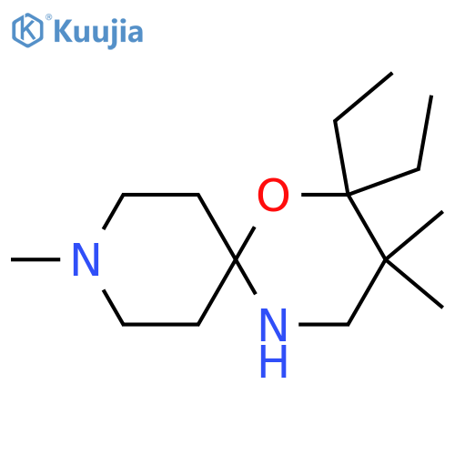 2,2-diethyl-3,3,9-trimethyl-1-oxa-5,9-diazaspiro5.5undecane structure