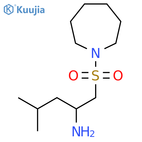 1-(azepane-1-sulfonyl)-4-methylpentan-2-amine structure