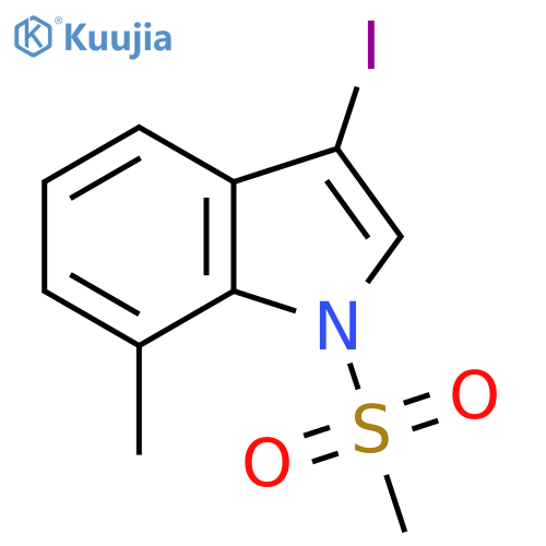 3-iodo-1-methanesulfonyl-7-methyl-1H-indole structure