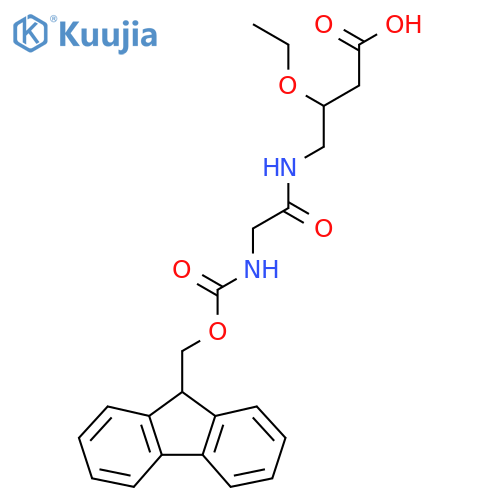 3-ethoxy-4-2-({(9H-fluoren-9-yl)methoxycarbonyl}amino)acetamidobutanoic acid structure