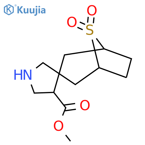 methyl 8,8-dioxo-8lambda6-thiaspirobicyclo3.2.1octane-3,3'-pyrrolidine-4'-carboxylate structure