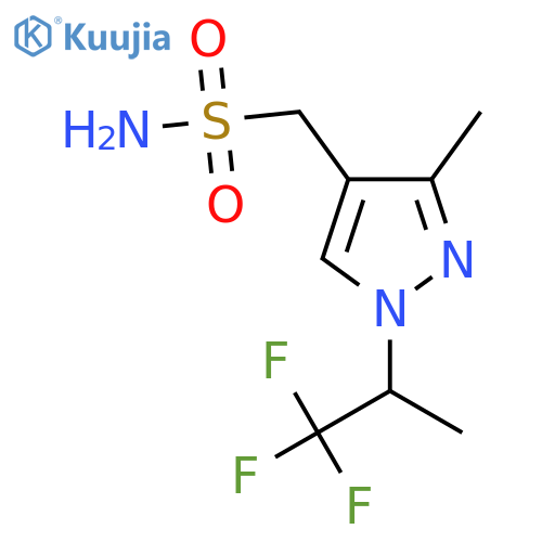3-methyl-1-(1,1,1-trifluoropropan-2-yl)-1H-pyrazol-4-ylmethanesulfonamide structure
