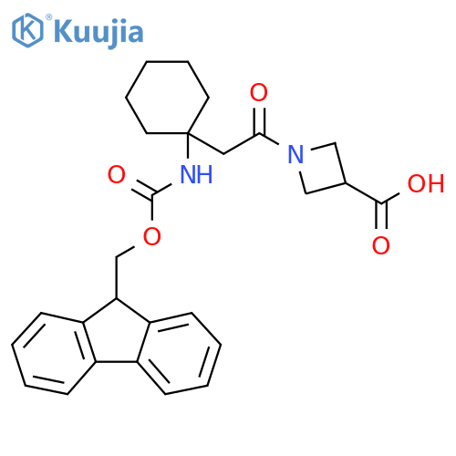 1-{2-1-({(9H-fluoren-9-yl)methoxycarbonyl}amino)cyclohexylacetyl}azetidine-3-carboxylic acid structure