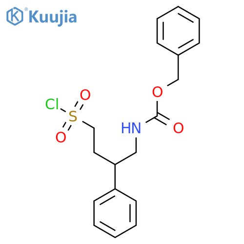 benzyl N-4-(chlorosulfonyl)-2-phenylbutylcarbamate structure