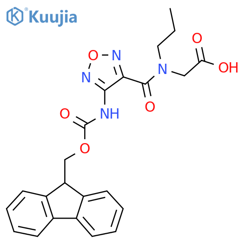2-{1-4-({(9H-fluoren-9-yl)methoxycarbonyl}amino)-1,2,5-oxadiazol-3-yl-N-propylformamido}acetic acid structure