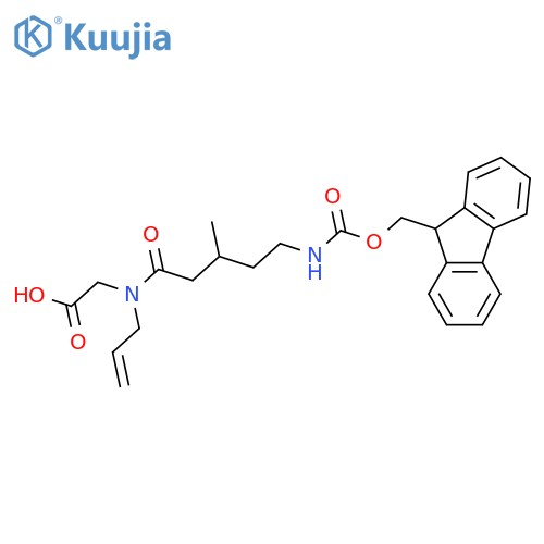 2-5-({(9H-fluoren-9-yl)methoxycarbonyl}amino)-3-methyl-N-(prop-2-en-1-yl)pentanamidoacetic acid structure