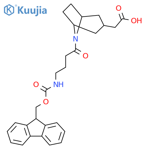 2-{8-4-({(9H-fluoren-9-yl)methoxycarbonyl}amino)butanoyl-8-azabicyclo3.2.1octan-3-yl}acetic acid structure