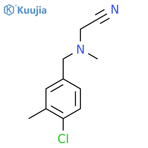 2-{(4-chloro-3-methylphenyl)methyl(methyl)amino}acetonitrile structure