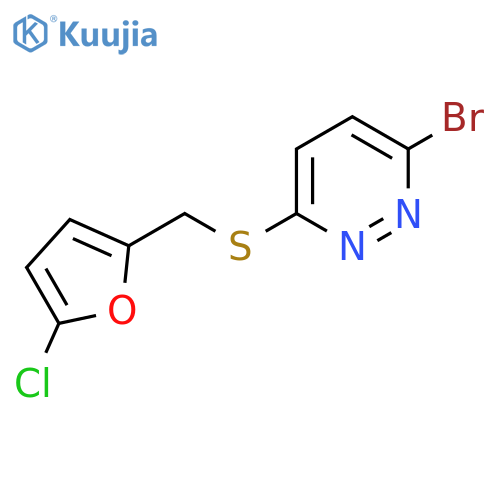 3-bromo-6-{(5-chlorofuran-2-yl)methylsulfanyl}pyridazine structure