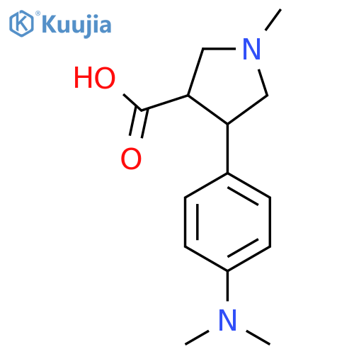 4-4-(dimethylamino)phenyl-1-methylpyrrolidine-3-carboxylic acid structure