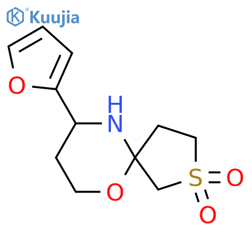 9-(furan-2-yl)-6-oxa-2lambda6-thia-10-azaspiro4.5decane-2,2-dione structure