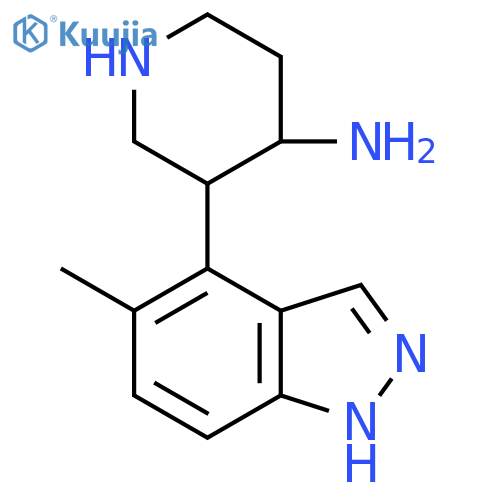3-(5-methyl-1H-indazol-4-yl)piperidin-4-amine structure