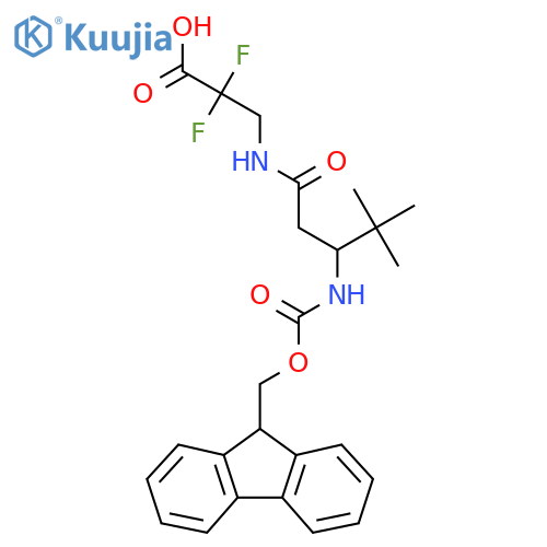 3-3-({(9H-fluoren-9-yl)methoxycarbonyl}amino)-4,4-dimethylpentanamido-2,2-difluoropropanoic acid structure