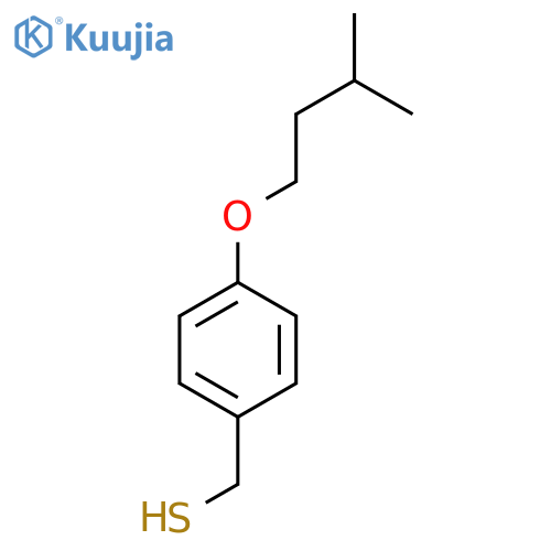 4-(3-methylbutoxy)phenylmethanethiol structure