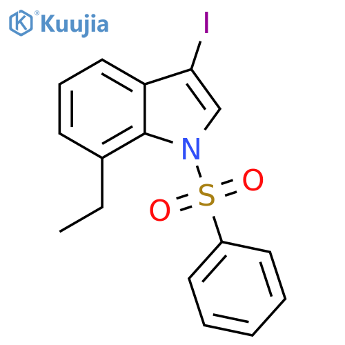 1-(benzenesulfonyl)-7-ethyl-3-iodo-1H-indole structure