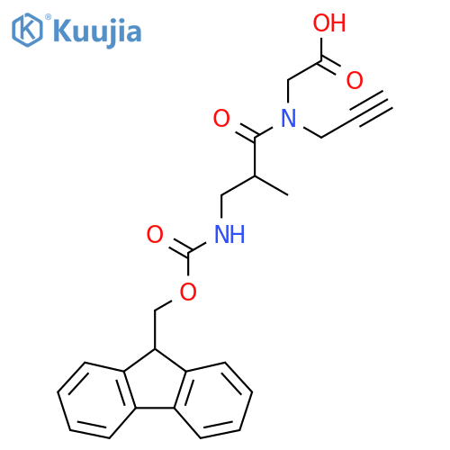 2-3-({(9H-fluoren-9-yl)methoxycarbonyl}amino)-2-methyl-N-(prop-2-yn-1-yl)propanamidoacetic acid structure
