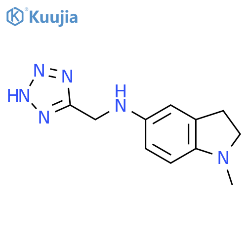 1-methyl-N-(1H-1,2,3,4-tetrazol-5-yl)methyl-2,3-dihydro-1H-indol-5-amine structure