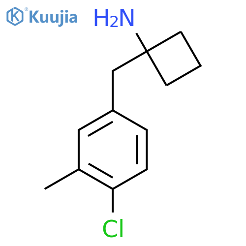 1-(4-chloro-3-methylphenyl)methylcyclobutan-1-amine structure