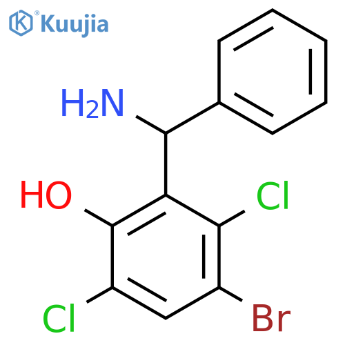 2-amino(phenyl)methyl-4-bromo-3,6-dichlorophenol structure